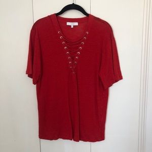IRO LACE UP COTTON TOP